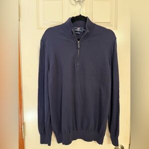 Vineyard Vines size L cotton cashmere quarter zip sweater